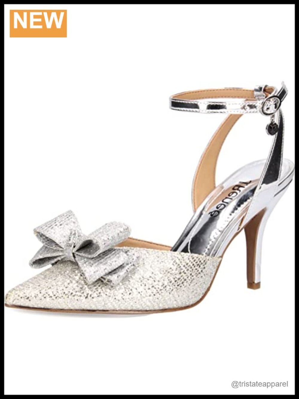 Womens Shanaya Pointed Toe Stiletto Heel Ankle Strap Pumps with Bows